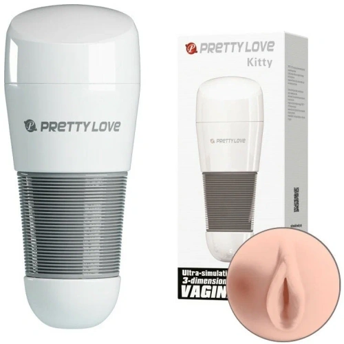 Pretty Love Kitty Super Stroker мастурбатор вагіна, 20.5х8.4 см (тілесний) - купити в Києві, Україні